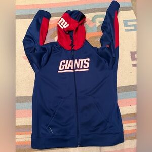 Nike Therma-Fit New York Giants Football Team Mens Jacket Size XL Blue Full Zip